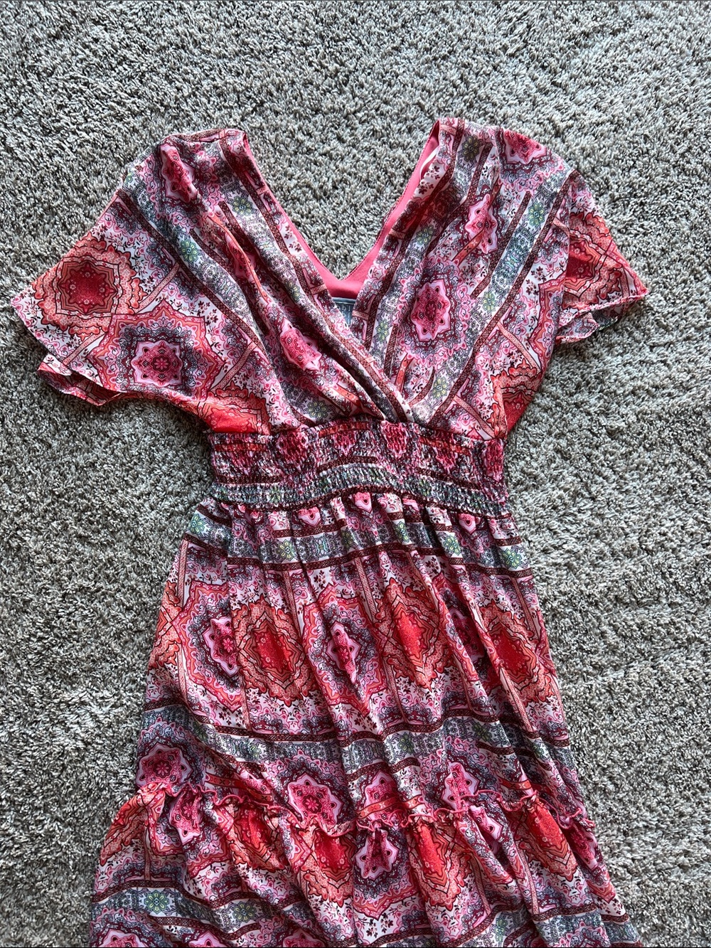 Rabbit Rabbit Rabbit Pink & Red Boho Maxi Dress - Picture 2 of 4